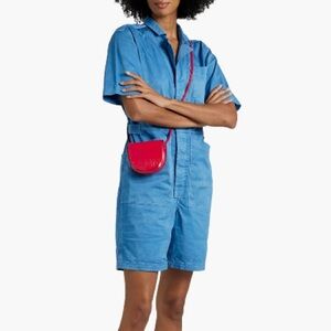 Alex Mill standard short-sleeve jumpsuit in olive green